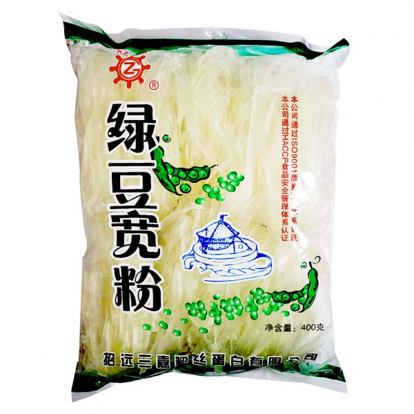 GZ Mungbean Noodles 400g <br> 冠珠•綠豆寬粉400g