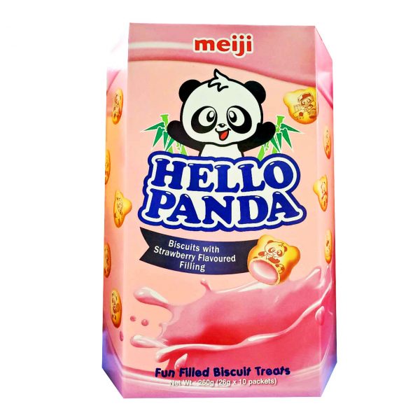 MEIJI Panda Biscuit Strawberry<br> 明治•草莓味熊仔餅大盒