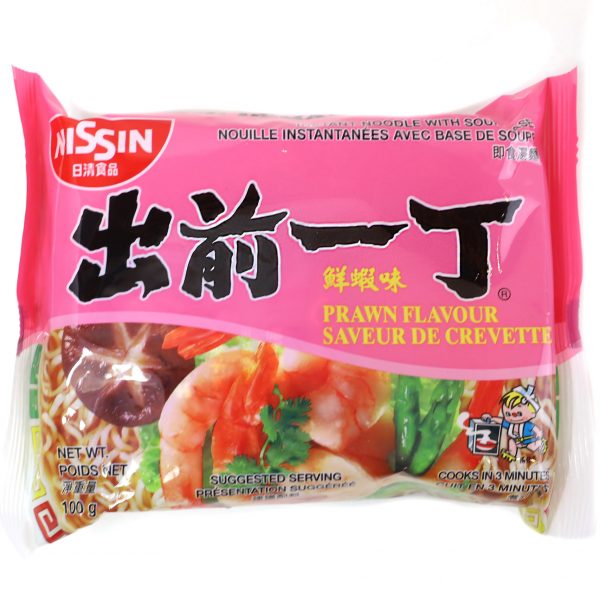 NS Prawn Flavour Instant Noodle 100g <br> 出前一丁•鮮蝦味方便麵 100g